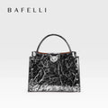 2026 New Top Layer Cowhide Leather Rivet Handbag Adjustable Shoulder Strap Crossbody Handbag