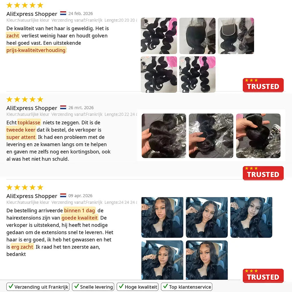 Body Wave Bundles With Closure Human Hair with 4x4/5x5 Lace Closure Hair Extension 3/4 Bundles With Closure 3-5 Days Delivery
