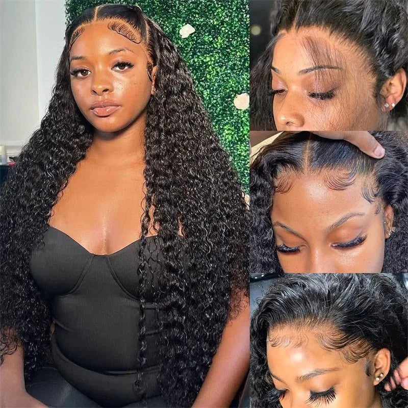 30 40 Inch Deep Wave 13x4 Hd Lace Frontal Wigs Human Hair Wigs for Black Women 180% Density Lace Front Wig Curly Human Hair Wig
