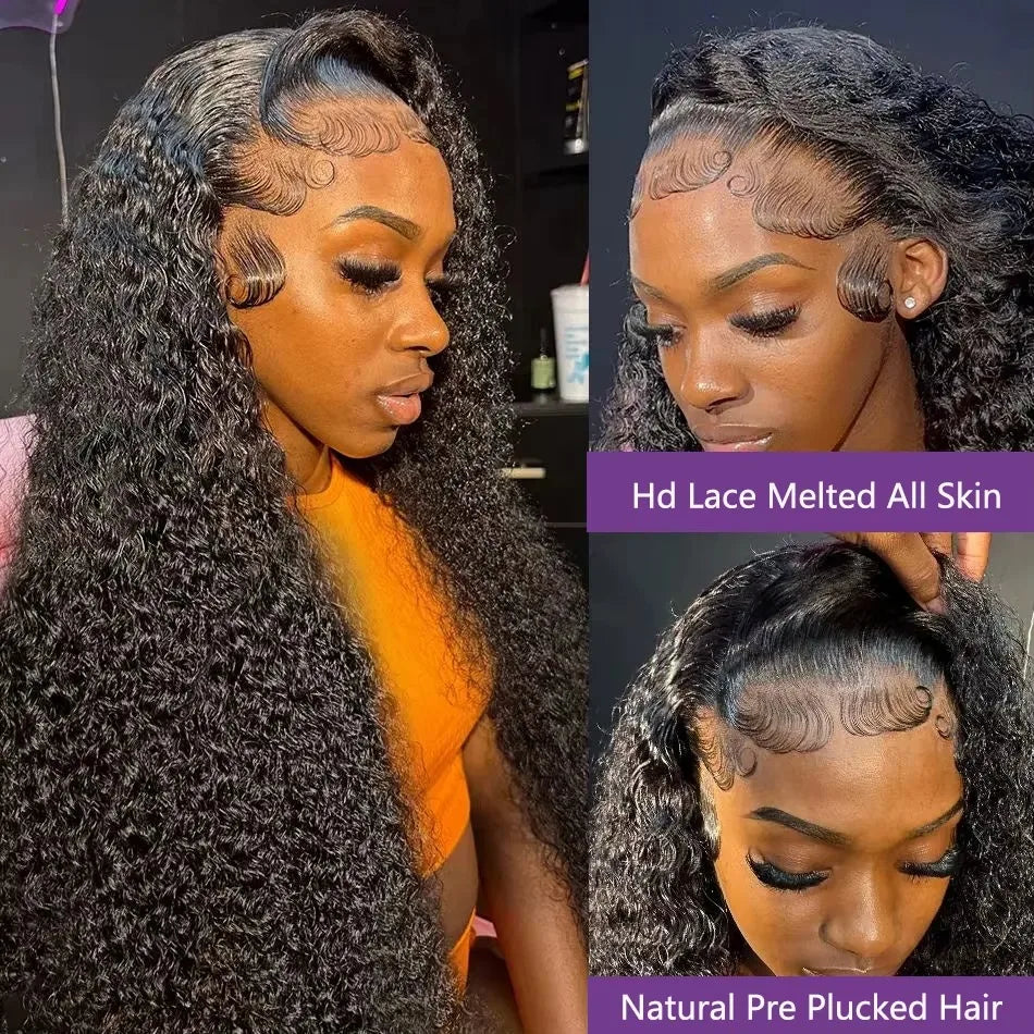 40 Inch 13x4 Hd Water Wave Wigs Lace Human Hair Wigs for Black  Women Deep Wave Frontal Wig 360 Lace Front Brazilian Wig on Sale