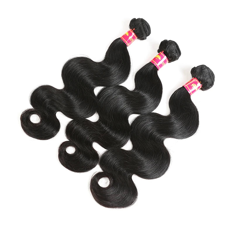 Ali Queen Hair Brazilian Body Wave Raw Virgin Hair Bundles With Closure 4x4 Transparent HD Lace Closure With Baby Hair Free Part