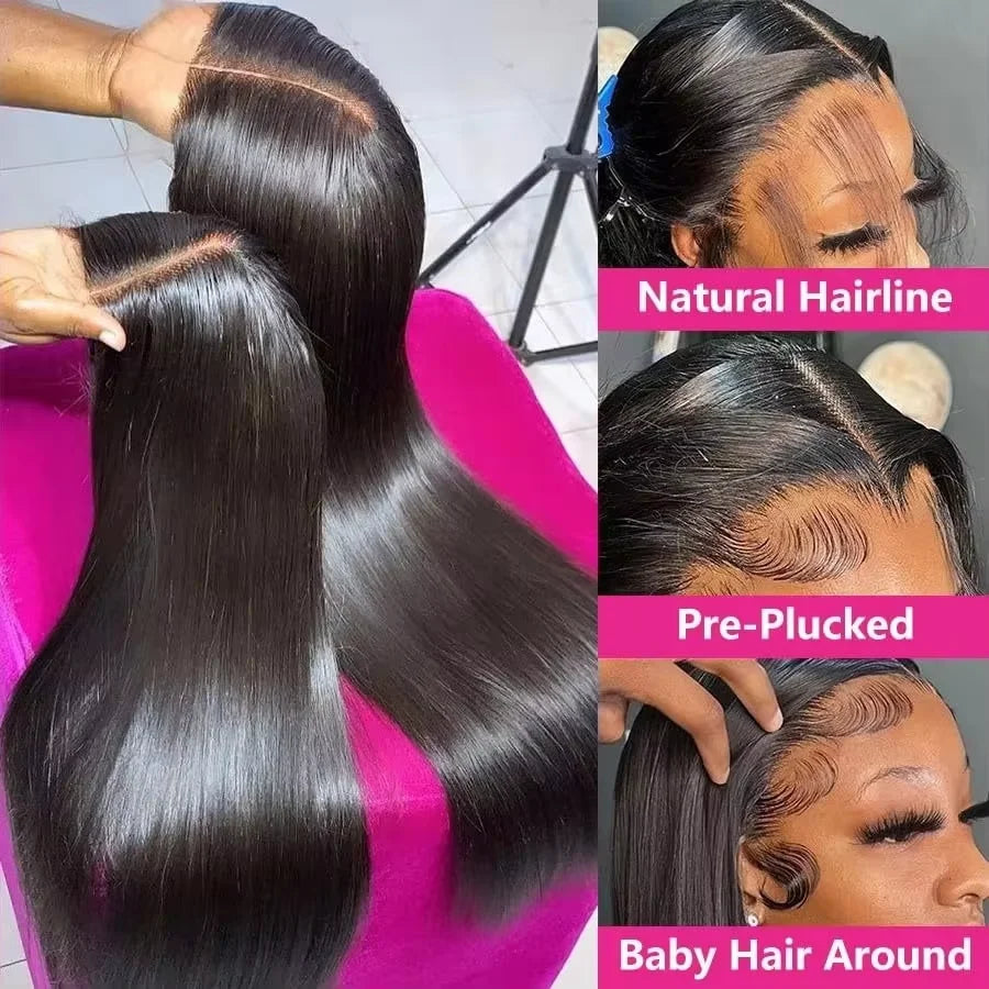 30 40 Inch 100% Cuticle Aligned Raw Unprocessed Human Hair Wigs 13x6 Bone Straight Glueless Lace Front Vietnamese Brazilian Wig