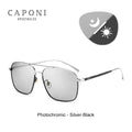 CAPONI Polarized Square Sunglasses Men Classic Brand Designer Eyewear Fashion Photochromic Men's Driving Sun Glasses BS8174