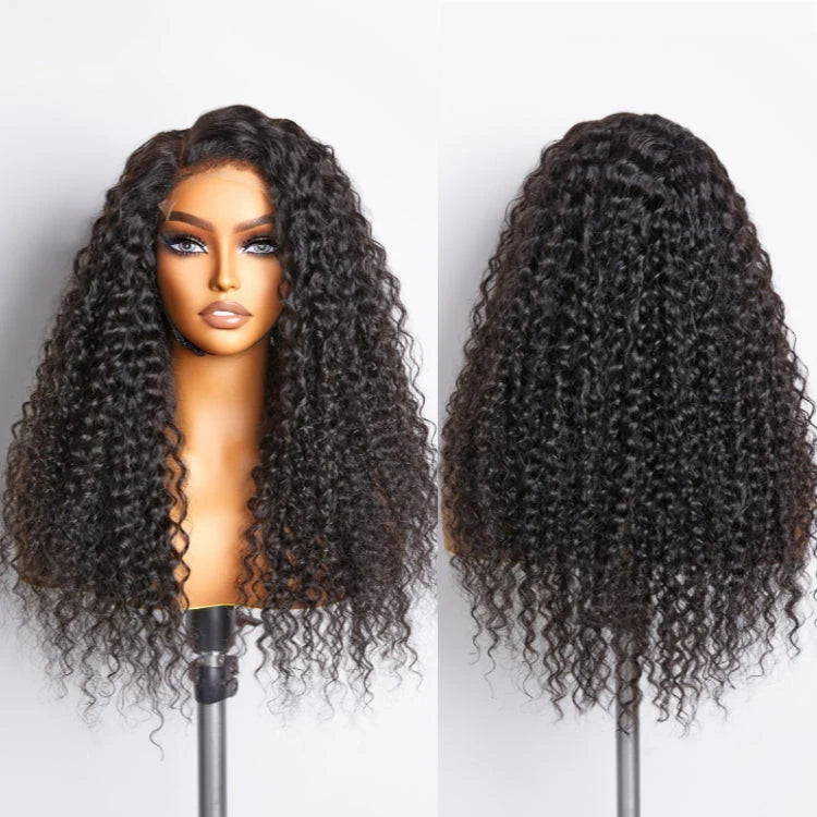 250 Density HD 13X6 Transparent Deep Wave Human Hair Lace Frontal Wig 30 40 Inch 13X4 Water Curly Lace Front Human Hair Wigs
