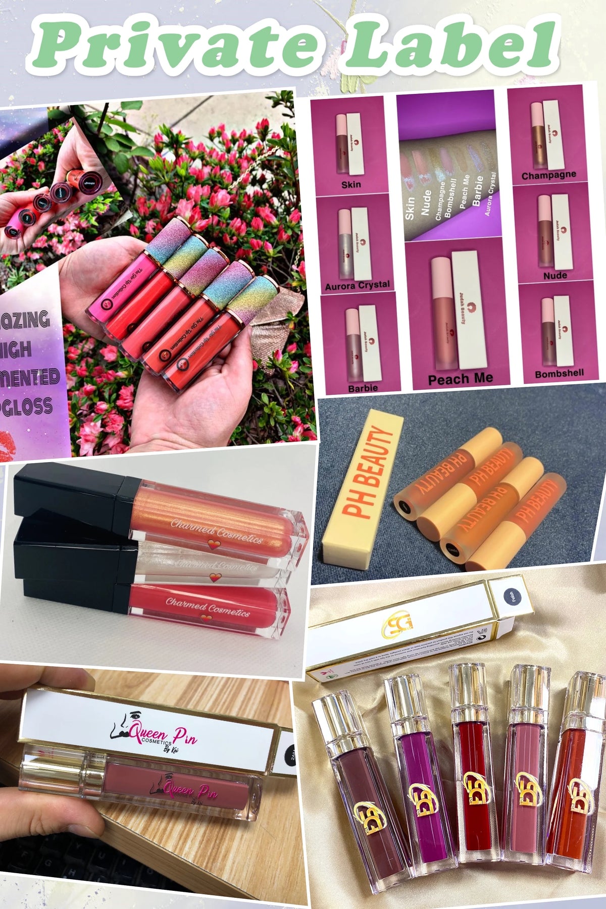 Customize your own brand, customize your favorite lip gloss, lipstick Makeup Items make name stickers