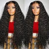 200 Density 13x6 HD Transparent Lace Front Human Hair Wig 30 40 Inch Deep Wave Lace Frontal Wigs Human Hair Wigs for Black Women