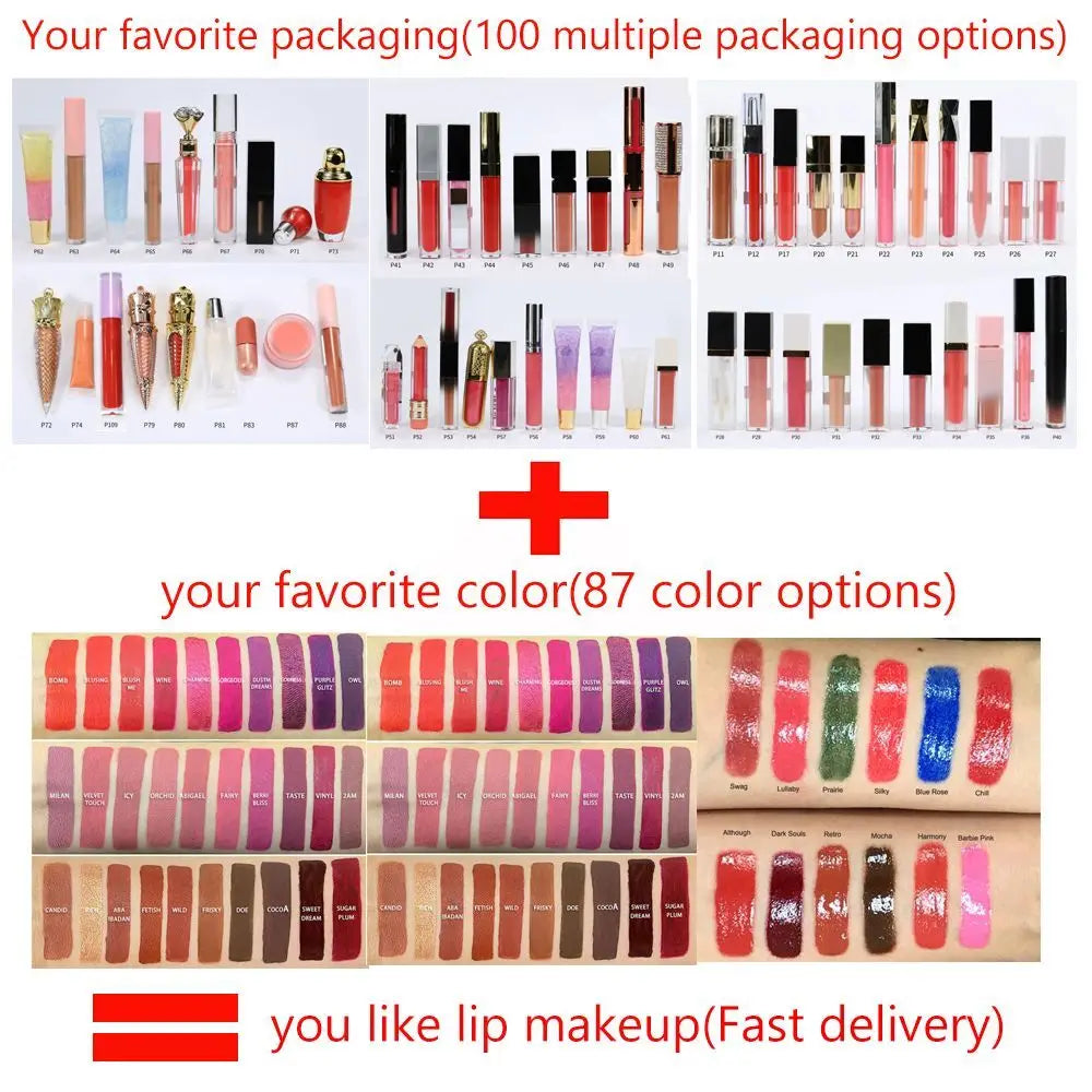 Customize your own brand, customize your favorite lip gloss, lipstick Makeup Items make name stickers