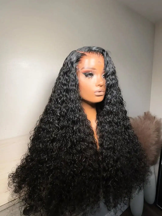 Raw Burmese Deep Curly Wave Human Hair Wigs 13x6 Glueless Full HD Lace Front Wig Natural Frontal Virgin 13x4 Lace Frontal Wig