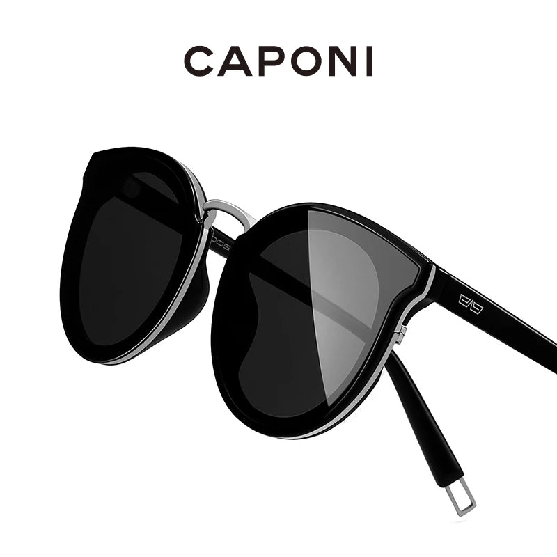 CAPONI Nylon Polarized Women's Sunglasses Fashion Trendy Cat Eye Sun Glasses Outdoor Anti Uv Ray Original Design Eyewear CP1097
