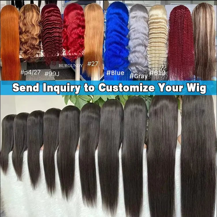 13x6 13x4 Wholesale Glueless Lace Front Wig Virgin Indian Hair Wigs hd Lace Available Raw Cuticle Aligned Virgin Human Hair Wigs