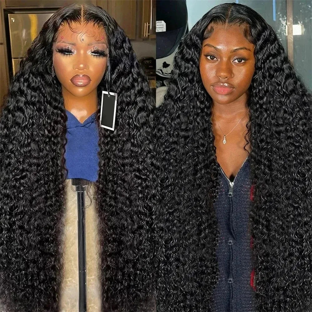30 40 Inch Deep Wave 13x4 Hd Lace Frontal Wigs Human Hair Wigs for Black Women 180% Density Lace Front Wig Curly Human Hair Wig
