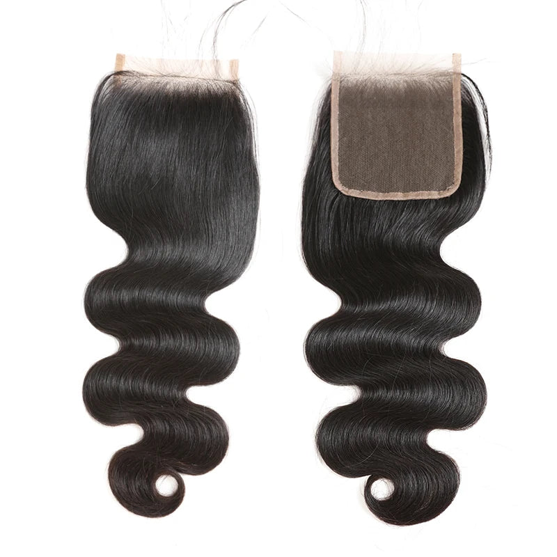 Ali Queen Hair Brazilian Body Wave Raw Virgin Hair Bundles With Closure 4x4 Transparent HD Lace Closure With Baby Hair Free Part
