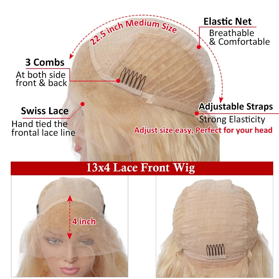 Ombre 60 BlacK Colored Short Bob Wig 13x4 Lace Front Human Hair Wigs Pre Plucked Brazilian Remy Lace Frontal Wig 180% Density