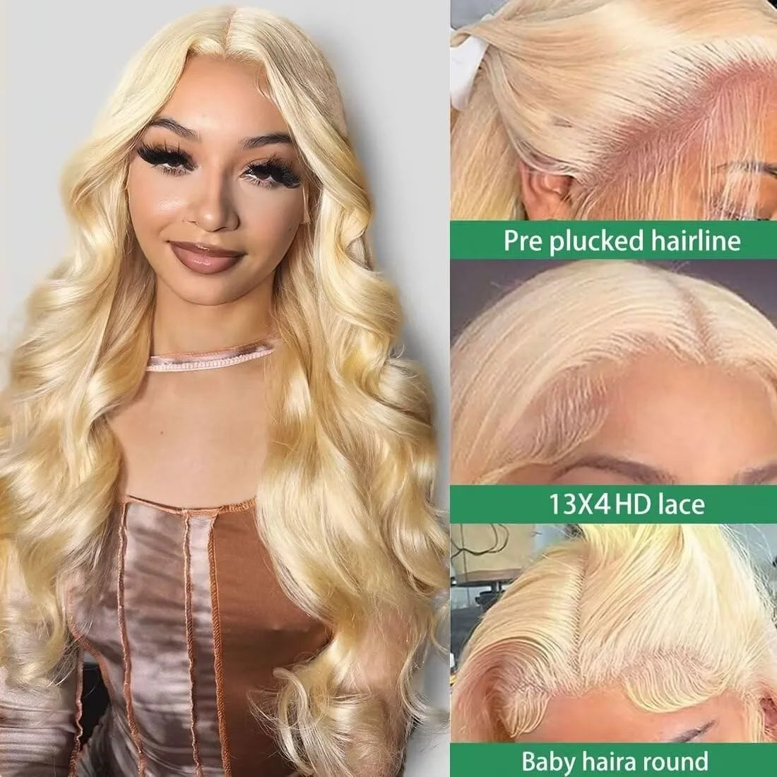 40 Inch 613 Blonde Body Wave 13x4 13x6 HD Transparent Lace Front Human Hair Wigs For Women Brazilian Lace Frontal Wig PrePlucked