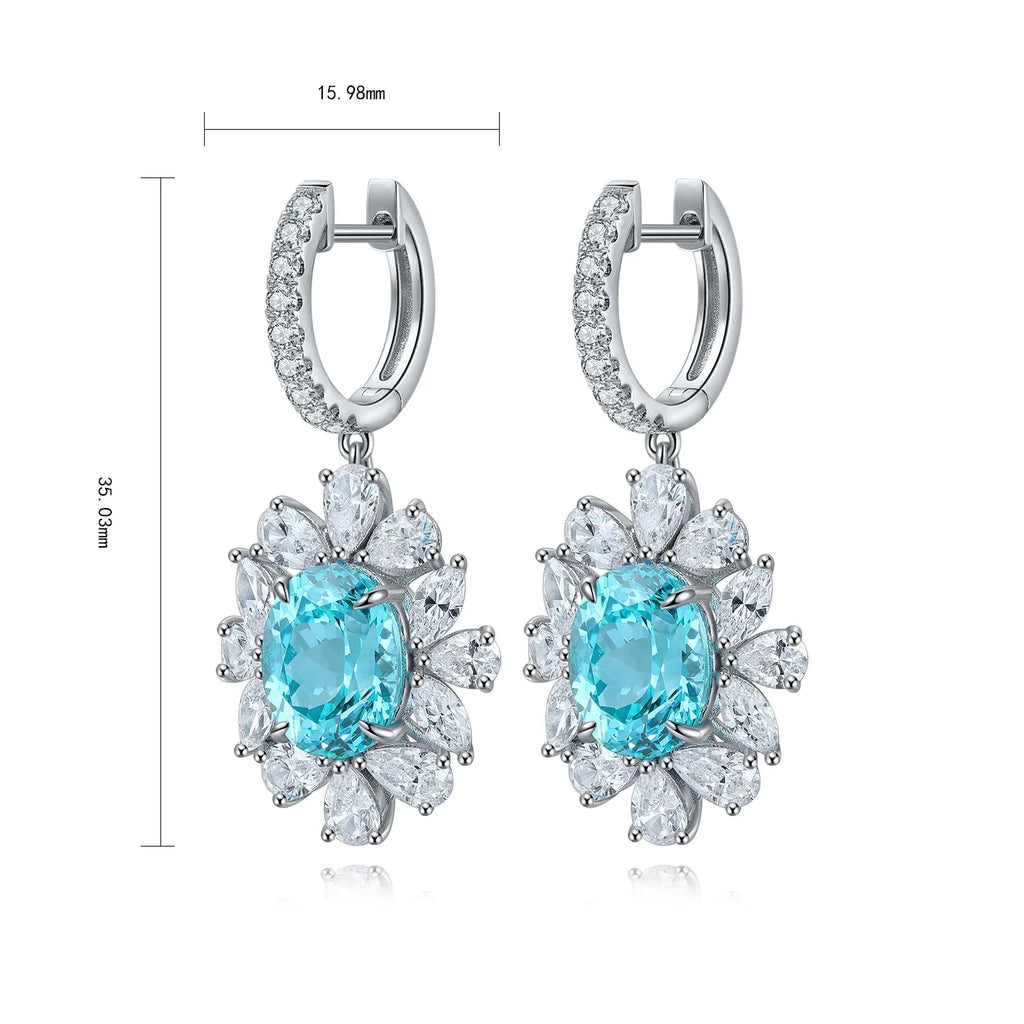 Bridal Jewelry Sets for Women Rings Necklace Earrings Lab Grown Paraiba Engagement Rings Wedding Custom Jewelry