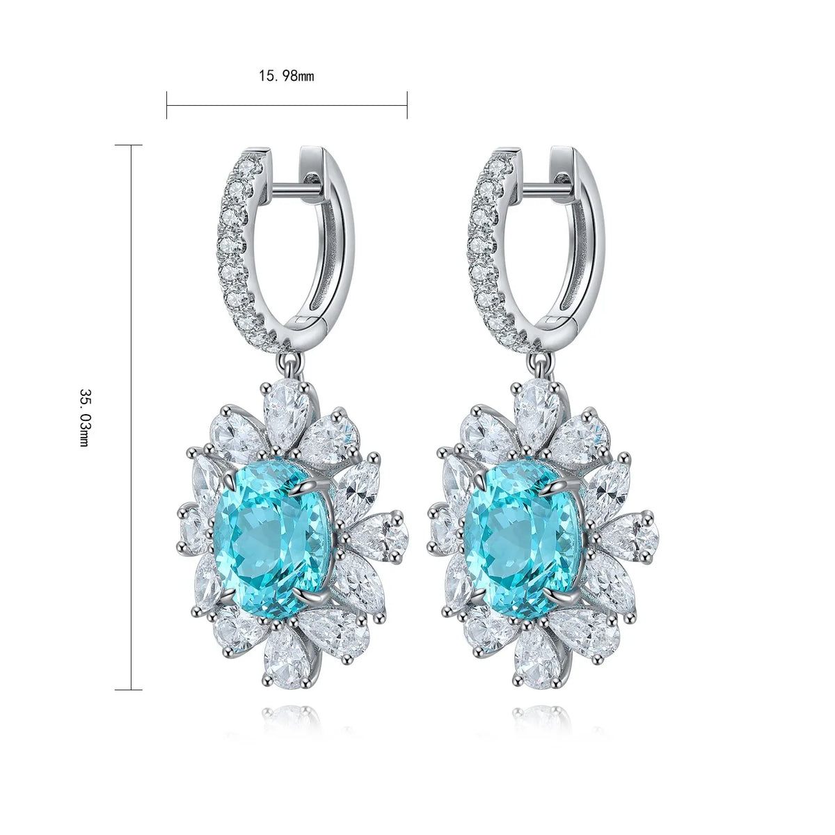 Bridal Jewelry Sets for Women Rings Necklace Earrings Lab Grown Paraiba Engagement Rings Wedding Custom Jewelry