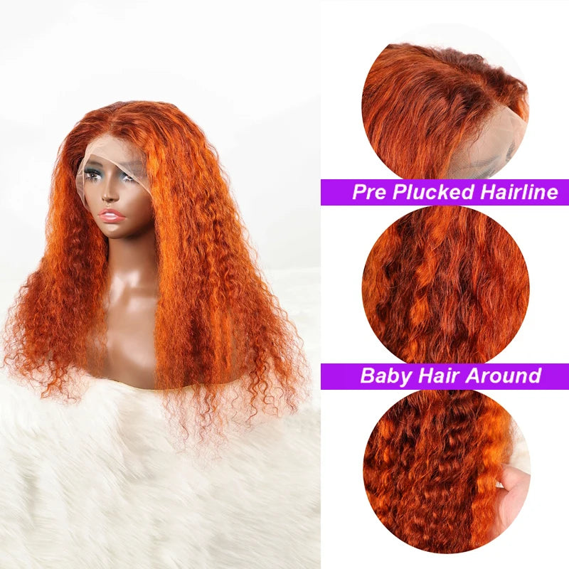Deep Wave 13x6 Lace Frontal Human Hair Wigs Water Wave Frontal Wigs Pre Plucked Virgin Hair