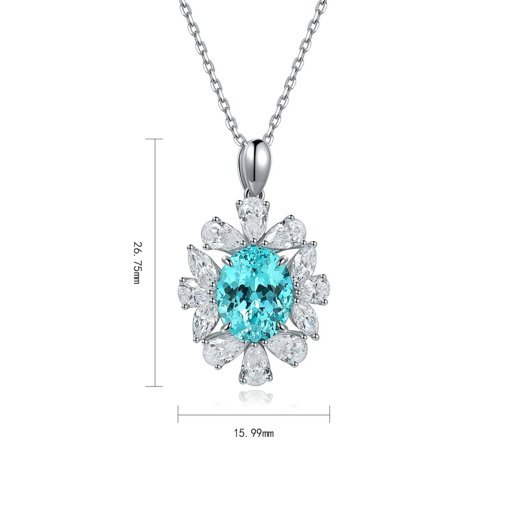 Bridal Jewelry Sets for Women Rings Necklace Earrings Lab Grown Paraiba Engagement Rings Wedding Custom Jewelry
