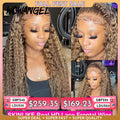 250% Highlight Wigs HD Lace Front Full Lace Frontal Wigs Curly Water Wave Wigs 13x6 HD Lace Frontal Human Hair Wigs Melt Skins