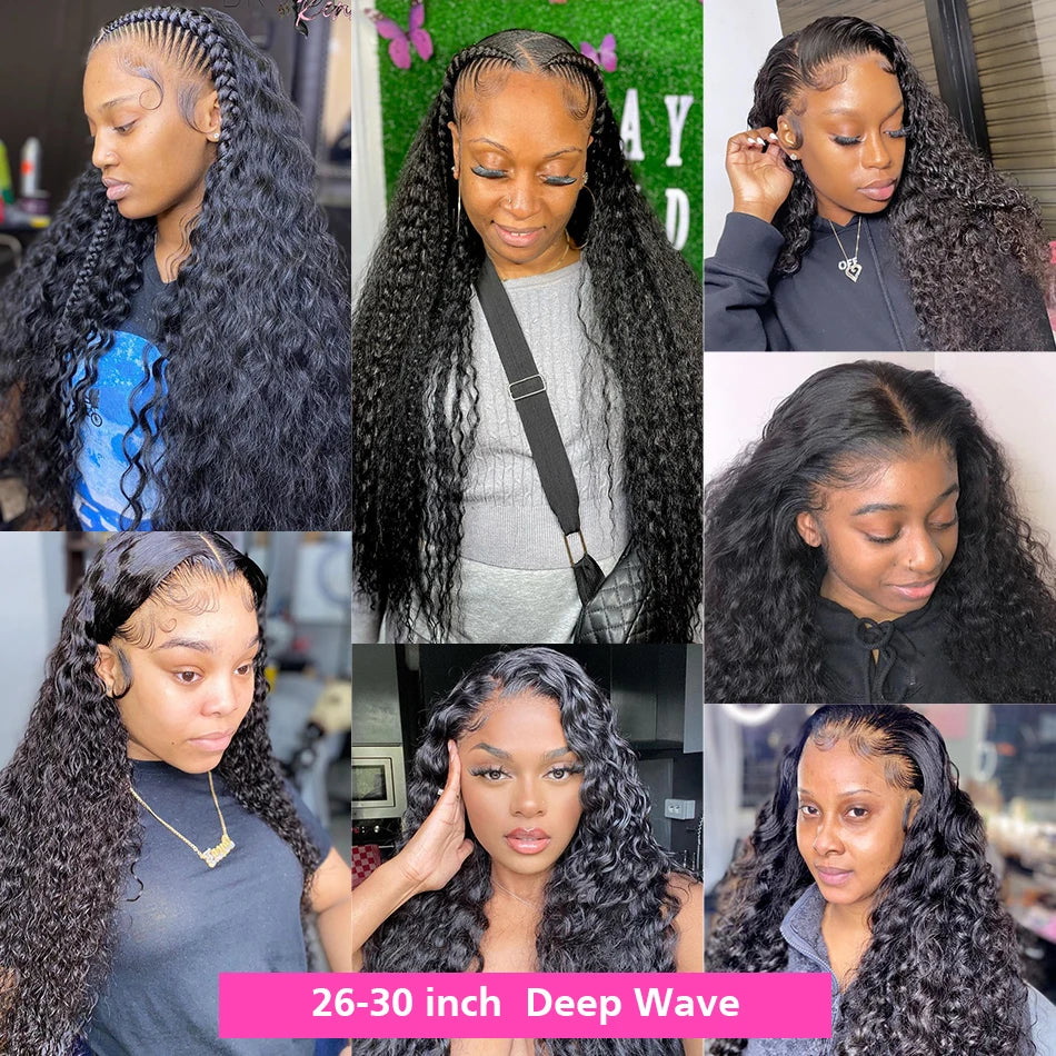 Finros Curly Bundles Human Hair Deep Wave Raw Hair Bundles Unprocessed Double Weft  Brazilian Virgin Hair Extensions Weave