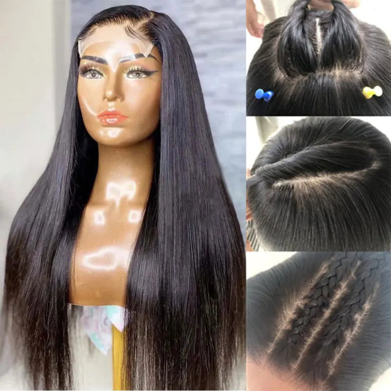 Silk Base Full Lace Wigs Silky Straight Human Hair Silk Top Lace Wigs Pre Plucked 150% Destiny Durable Full Head Whole Lace Wigs