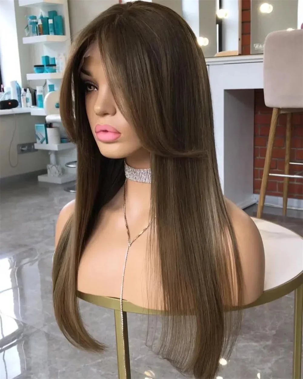Glueless Long Soft Ombre Blond 5x5 Silk Base Straight Natural  Jewish Human Hair Wig Baby Hair HD Lace European Hair Preplucked