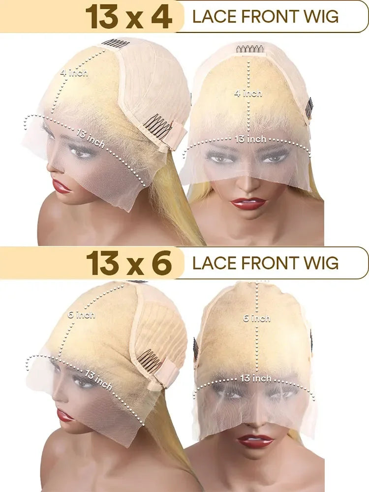 40 Inch 613 Blonde Body Wave 13x4 13x6 HD Transparent Lace Front Human Hair Wigs For Women Brazilian Lace Frontal Wig PrePlucked