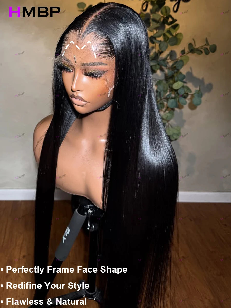 Vietnamese 13x6 Hd M Shaped Lagos Hairline Lace Frontal Wig Human Hair Bone Straight 13x4 Lace Front Wigs Preplucked For Woman