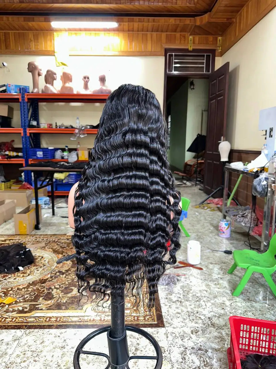 13x4 Deep Wave Lace Front Wig 180 Density 40 Inch HD Virgin Human Hair Wigs 13x4 Lace Front Wig