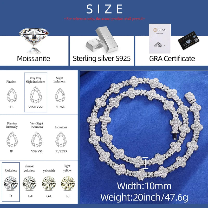 Original Design Cross Star Tennis Chain Necklaces for Women 10mm Cubic Zirconia Iced Out Iced Out Fashion Jewelry for Christmas