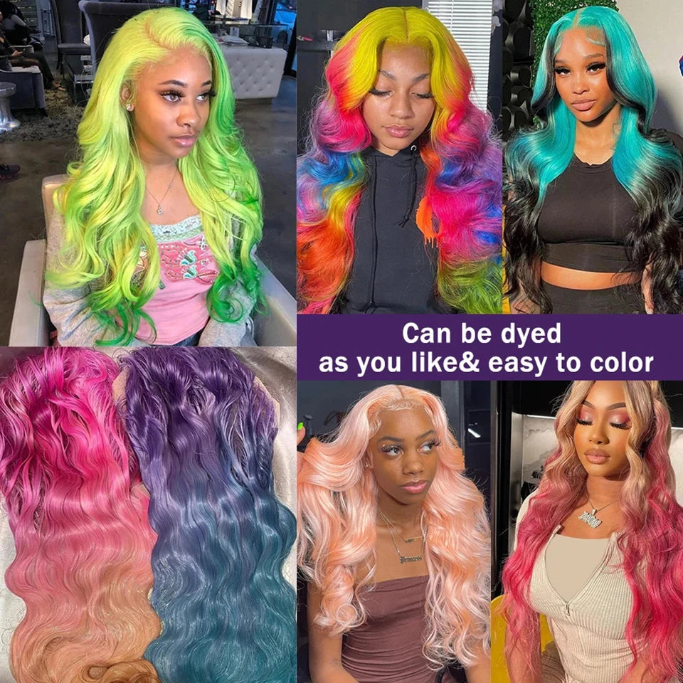 36 inch 613 Honey Blonde Body Wave 13x6 13X4 Lace Front Human Hair Wigs For Women Brazilian 4x4 HD Transparent Lace Frontal Wig