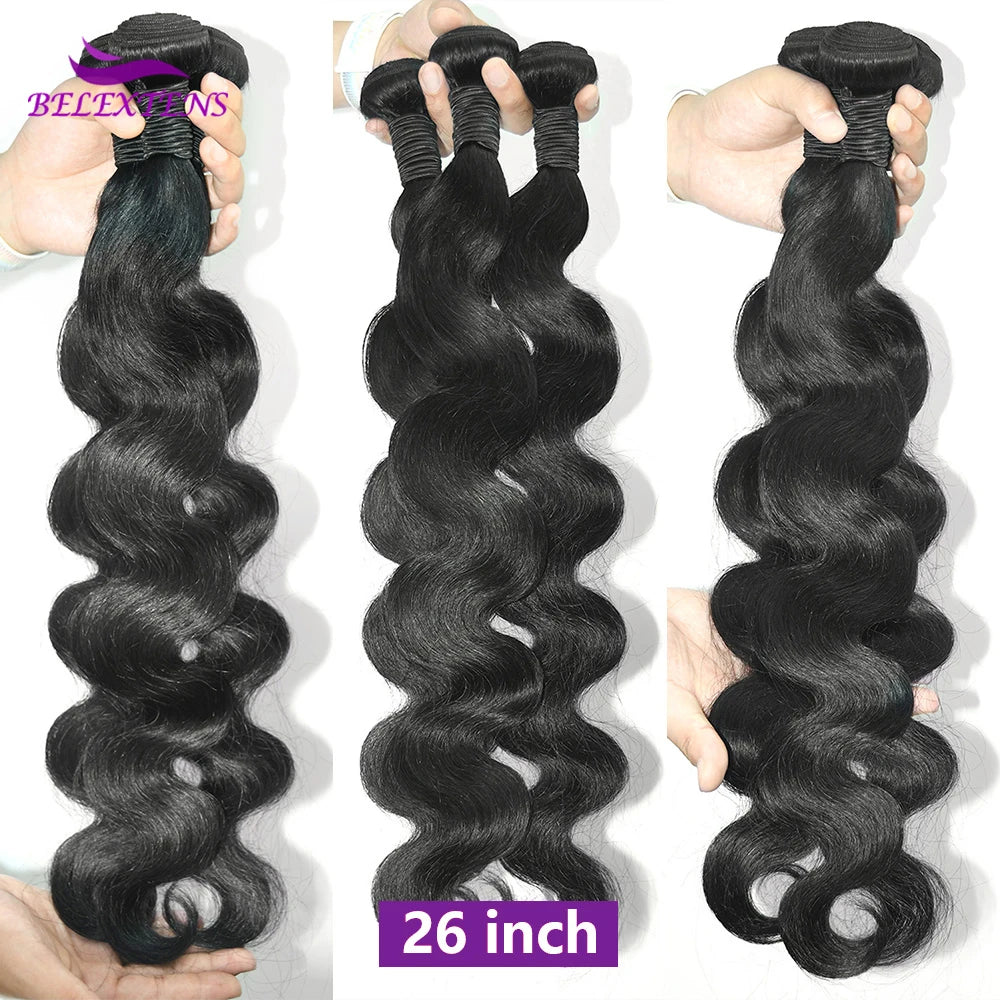 Body Wave Bundles With Closure Human Hair with 4x4/5x5 Lace Closure Hair Extension 3/4 Bundles With Closure 3-5 Days Delivery