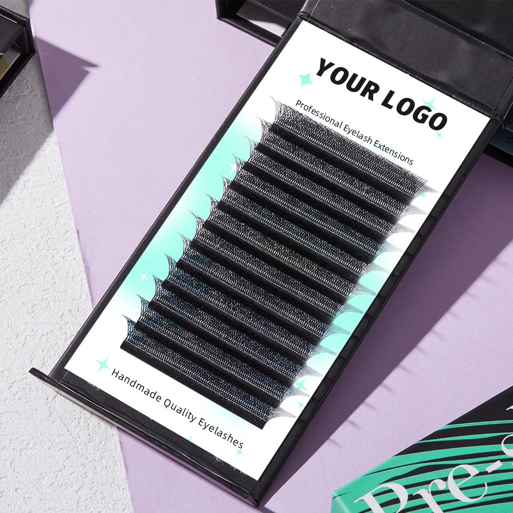 Yelix False Customized Lashes Private Label Custom Lash Packaging Eyelash Extension DIY Logo Wholesale Dropshipping