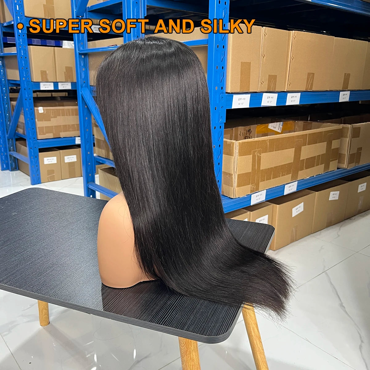20 Inch Straight Glueless 13x4 Transparent Lace Front Wigs 100% Human Hair Pre Plucked 220 Density 5x5 Closure Wigs