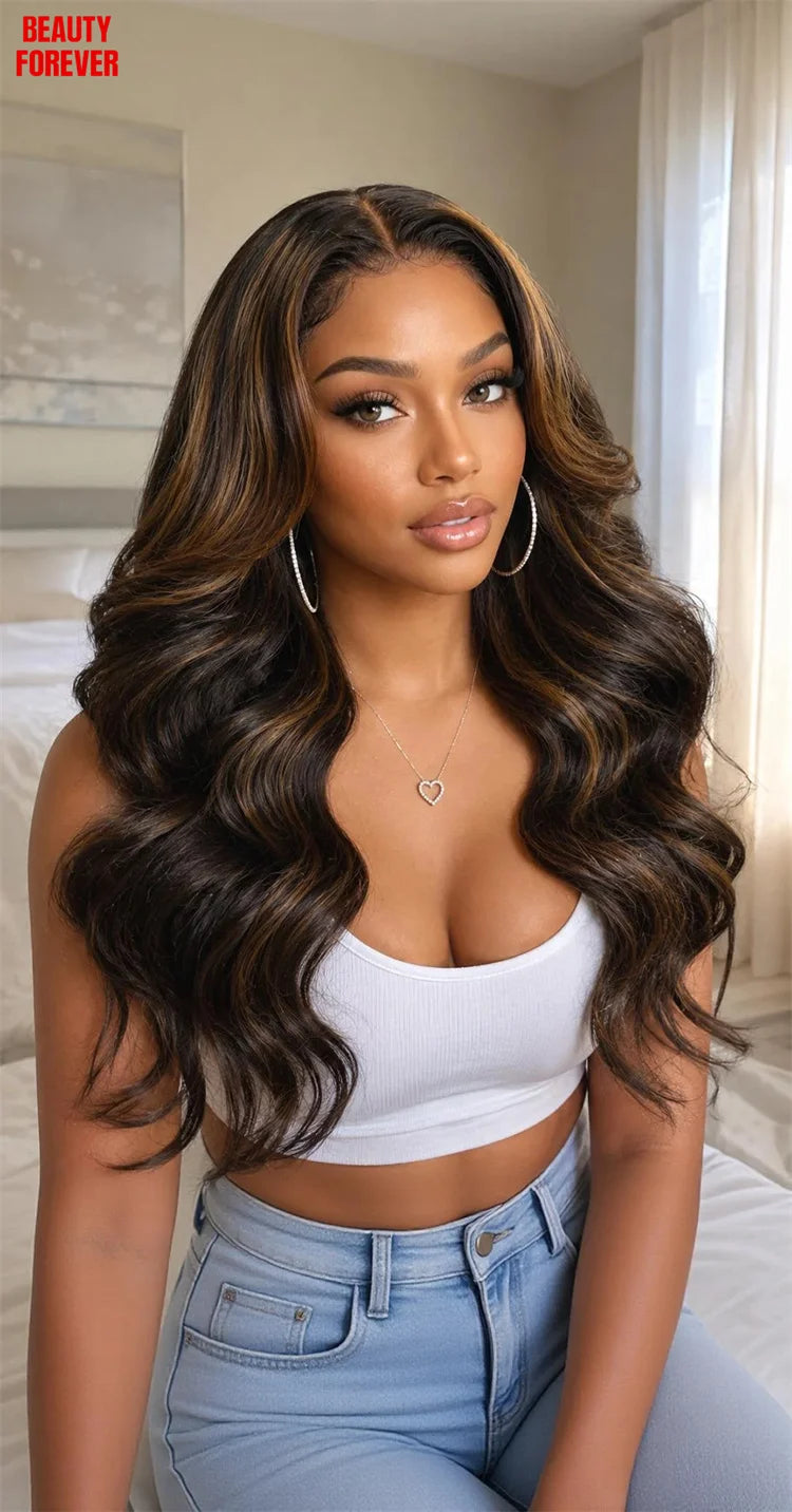 Beautyforever 7x5 Bye Bye Knots Glueless Human Hair Wig Jerry Curly Reddish Brown Color HD Transparent Lace Front Wig 180%