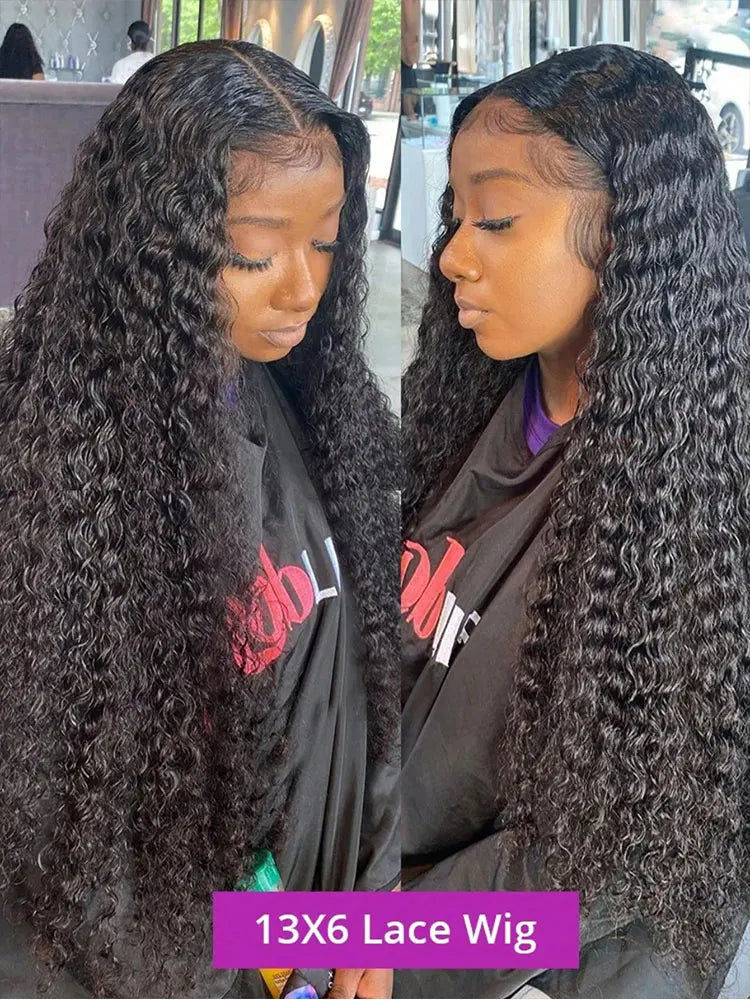 30 Inch Deep Wave Lace Front Wigs Human Hair  250% Density 13x4 HD Lace Front Wigs Human Hair Deep Curly Wet And Wavy Human Hair Wigs For Women