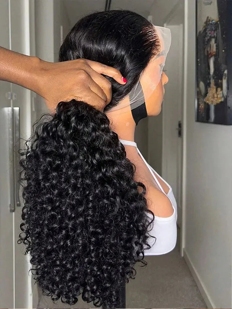 30 Inch Deep Wave Lace Front Wigs Human Hair  250% Density 13x4 HD Lace Front Wigs Human Hair Deep Curly Wet And Wavy Human Hair Wigs For Women