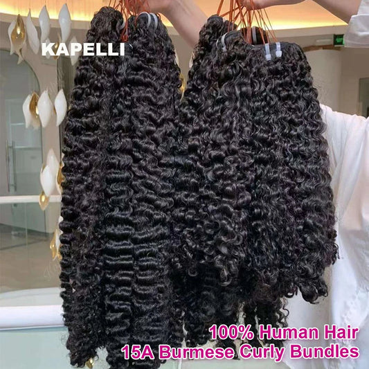 15A Burmese Curly Human Hair Bundles Deals 30 inch Vietnamese Raw Human Virgin Hair Weave Bundle Ocean Spiral Curly Hair Bundles