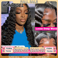250% Loose Deep Wave Human Hair Wigs Pre Plucked 13x6 HD Full Frontal Wigs 100% Human Hair Curly Lace Front Wigs For Black Women
