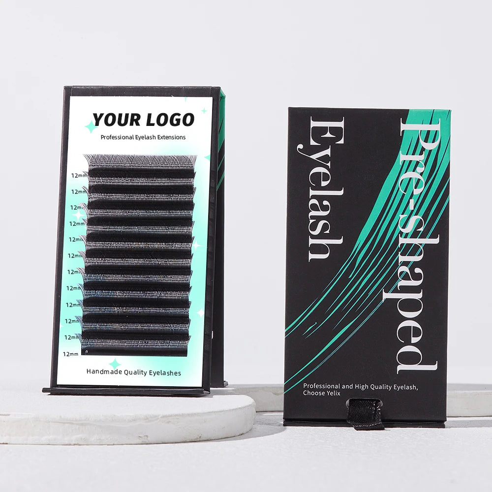 Yelix False Customized Lashes Private Label Custom Lash Packaging Eyelash Extension DIY Logo Wholesale Dropshipping