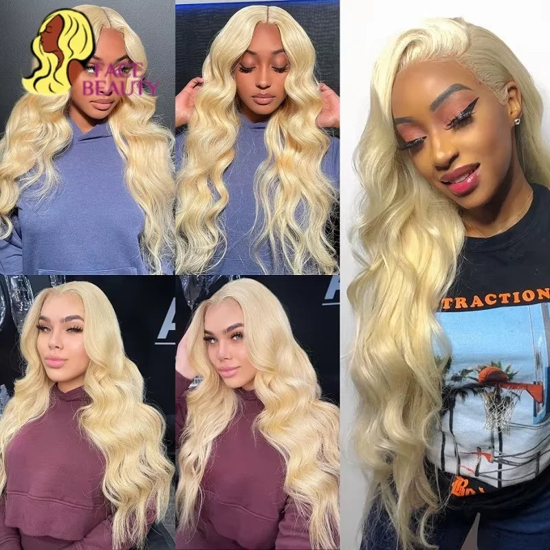613 Blonde Color Hair Weave 1/3/4 Bundles Weaving Peruvian Body Wave Remy Hair Bundle 8 - 40 inch 100% Human Hair Weft For Women