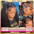 Wow Angel HD Lace Frontal Wigs 250% 13X6 Lace Front Wigs Water Wave HD Lace Closure Curly Wig Full Lace Human Hair Wig For Woman