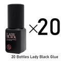 20 Bottles Lady Black Glue Korea Fastest Strongest Fake Eyelash Extensions Cola Supplies Adhesive 5ml Makeup Tools Lash Shop