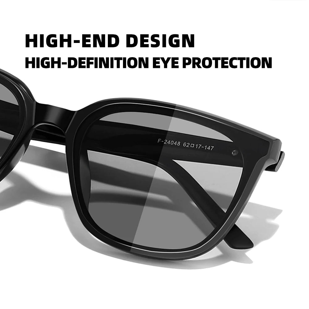 CAPONI Polarized Sunglasses Men Outdoor High Quality Driver Sun Glasses Photochromic UV400 Brand Designer Black Shades BS24048