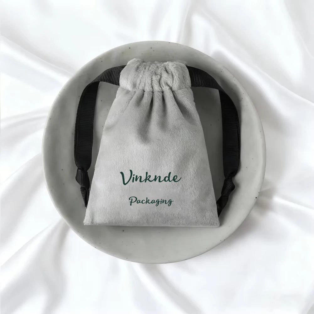 50-100pcs Velvet Gift Bags Custom Logo Ribbon Drawstring Bags For Wedding Christmas Party Jewelry Candy Gifts Packing Pouches