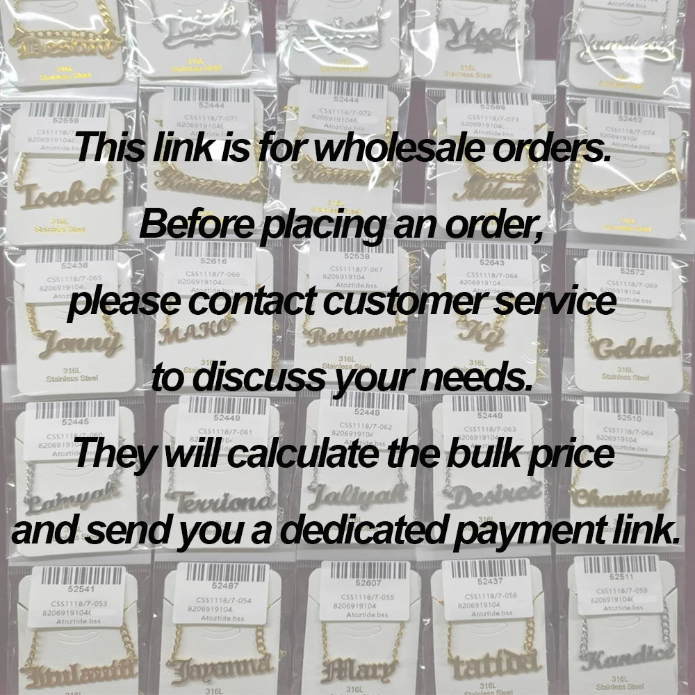 Atoztide Wholesale Orders Link Necklace Bulk Sales Jewelry Much Designs Contact Customer Service Calculate the Bulk Price