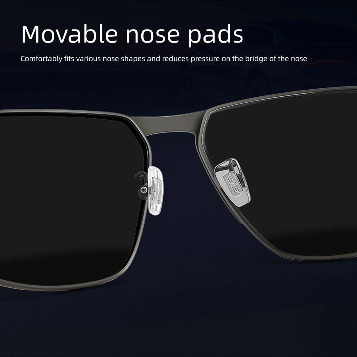 CAPONI Polarized Men Sunglasses Carbon Fiber Driving Outdoor Sun Glasses UV400 Original Designer Glass Lens Black Shades CP28964