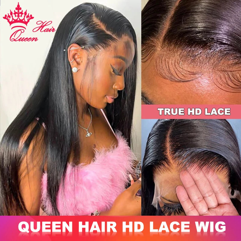 Real Invisible HD Lace Front Wig Pre Plucked 13x6 13x4 6x6 5x5 True HD Lace Frontal Wig Virgin Raw Human Stragiht Queen Hair