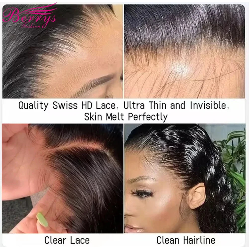 13x6 HD Lace Frontal Body Wave13x4 Transparent Lace Frontal Brazilian Virgin Hair With Baby Hair Bleached Knots Preplucked