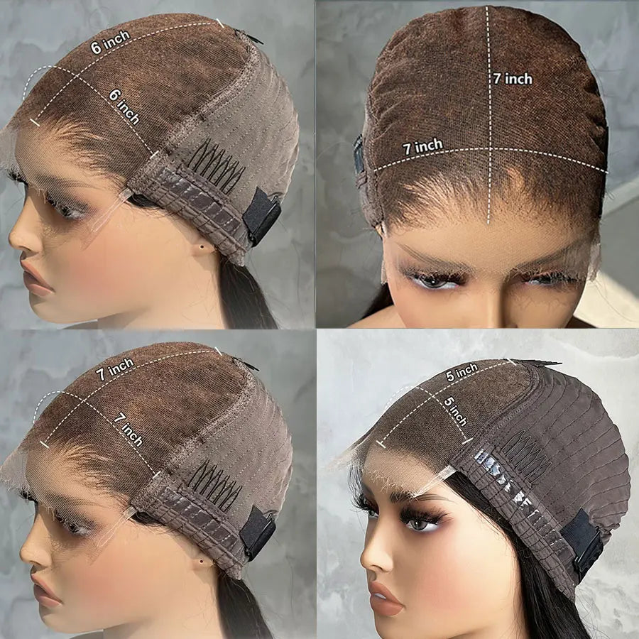 Eva Hair Glueless Wigs 7x7/6x6/5x5 HD Lace Closure Wigs Silk Straight Melt Skins Deep Part Ready to Go Human Hair Wig For Woman